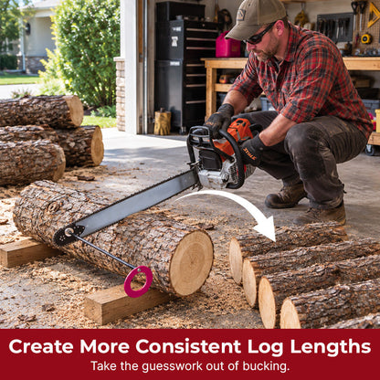 🔧📏 Adjustable Firewood Marking Tool — Magnetic Chainsaw Guide for Consistent Log Lengths