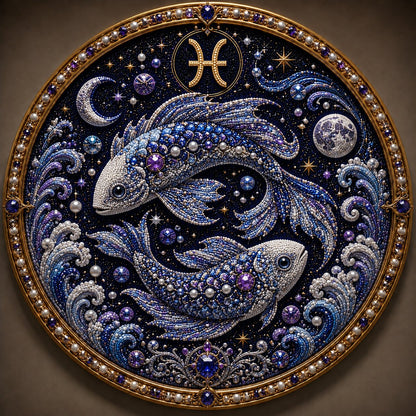 ♈✨Personalized 12 Zodiac Pearl Art Kit – Relax & Create! 🌌