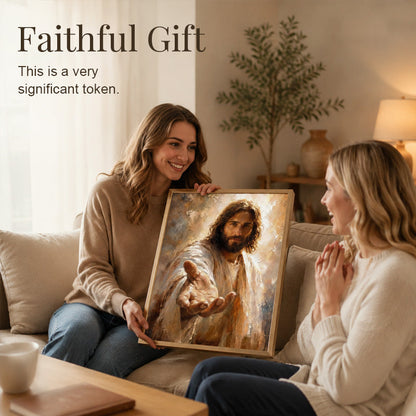 🙏🕯️ Walk With Me — Jesus Wall Art for the Faithful Heart