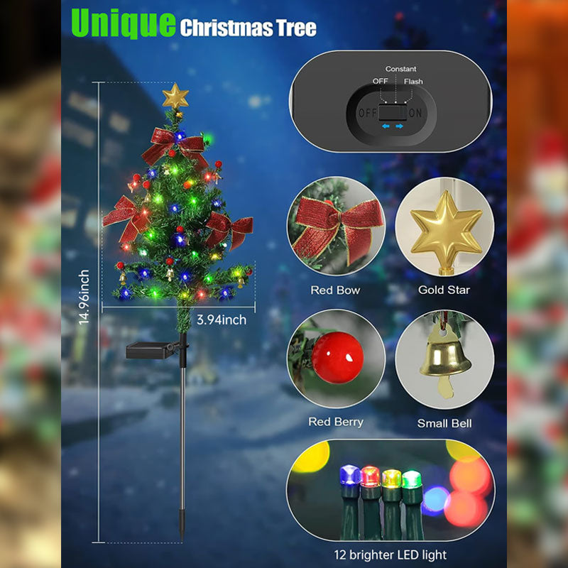 Solar Christmas Trees Lights Outdoor Decoration Waterproof