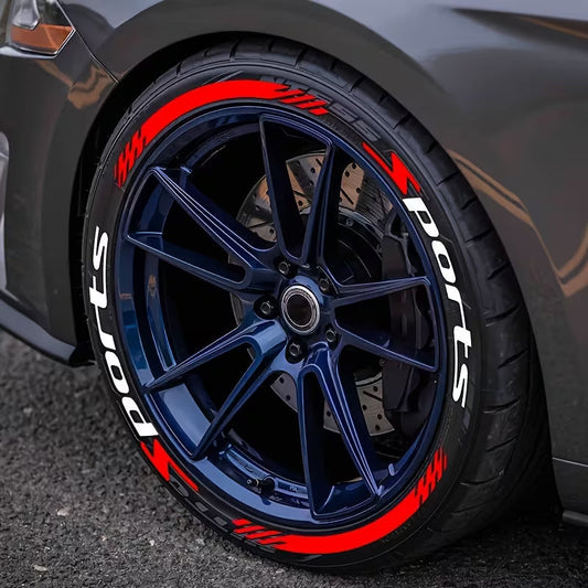 🏎️ 4PCS 3D Tire Lettering Stickers: Waterproof Universal Wheel Sidewall Decals! 🔥