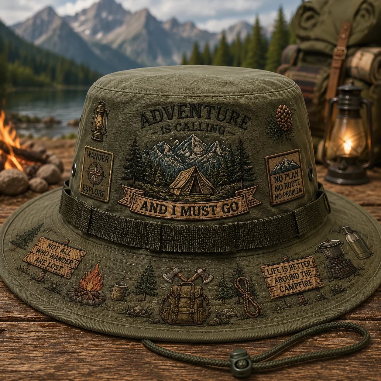 Last Day Promo: 49% OFF🌲 Adventure Is Calling Boonie Hat: Outdoor Hiking & Camping Sun Hat! 🏕️