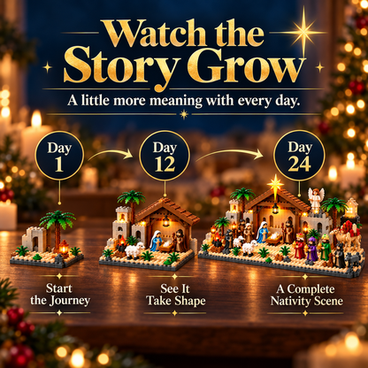 ⭐ AmenBricks Nativity Advent Calendar — 24-Day Buildable Christmas Countdown
