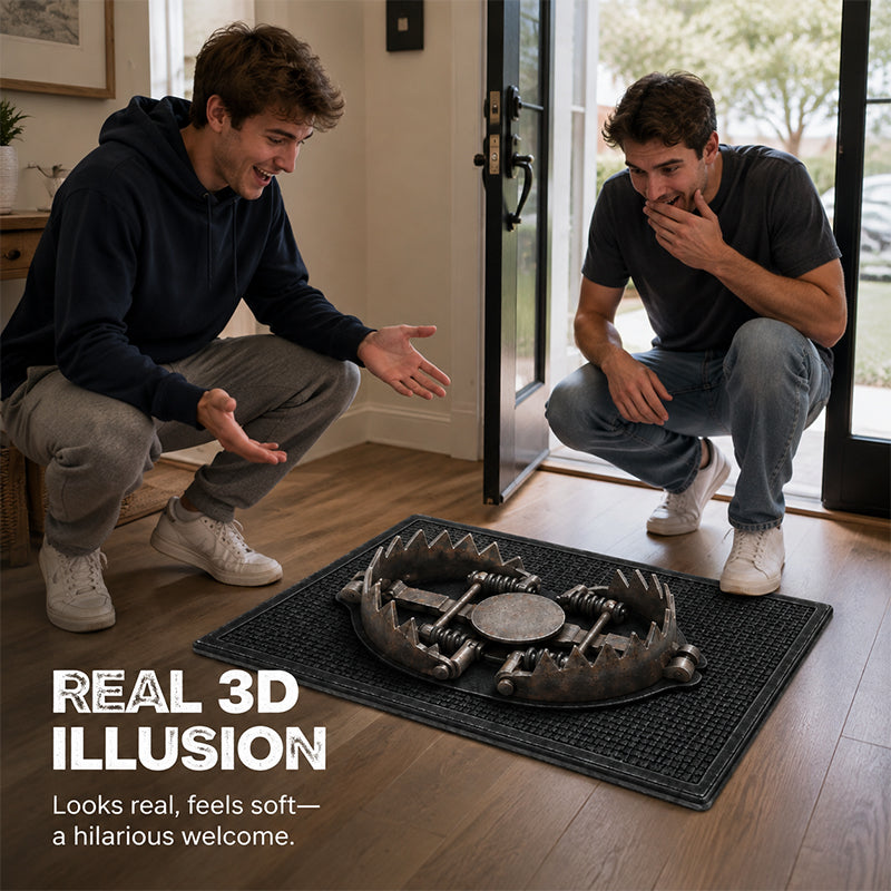 🌀 Trick Trap 3D Illusion Door Mat: Mind-Bending Optical Illusion Doormat! 🕳️