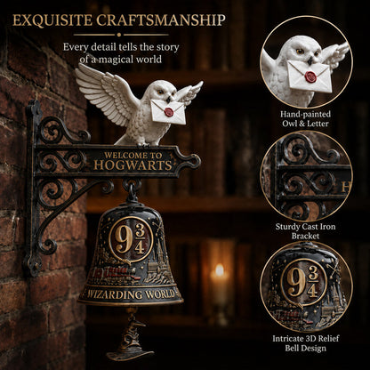 🦉🔔 Enchanted Owl Door Bell — Magical Platform 9¾ Welcome Chime
