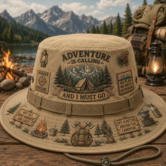 Last Day Promo: 49% OFF🌲 Adventure Is Calling Boonie Hat: Outdoor Hiking & Camping Sun Hat! 🏕️