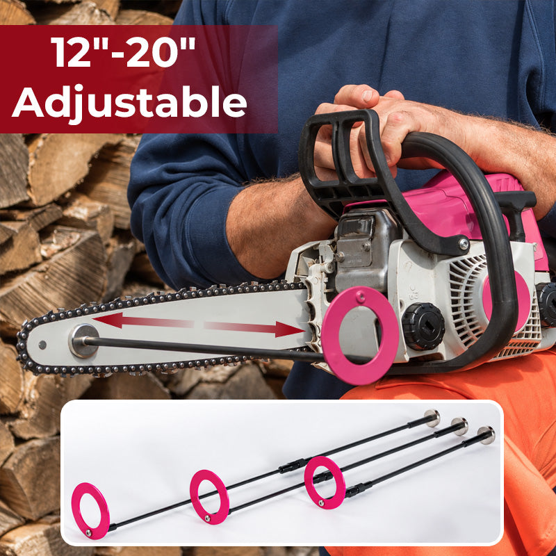 🔧📏 Adjustable Firewood Marking Tool — Magnetic Chainsaw Guide for Consistent Log Lengths