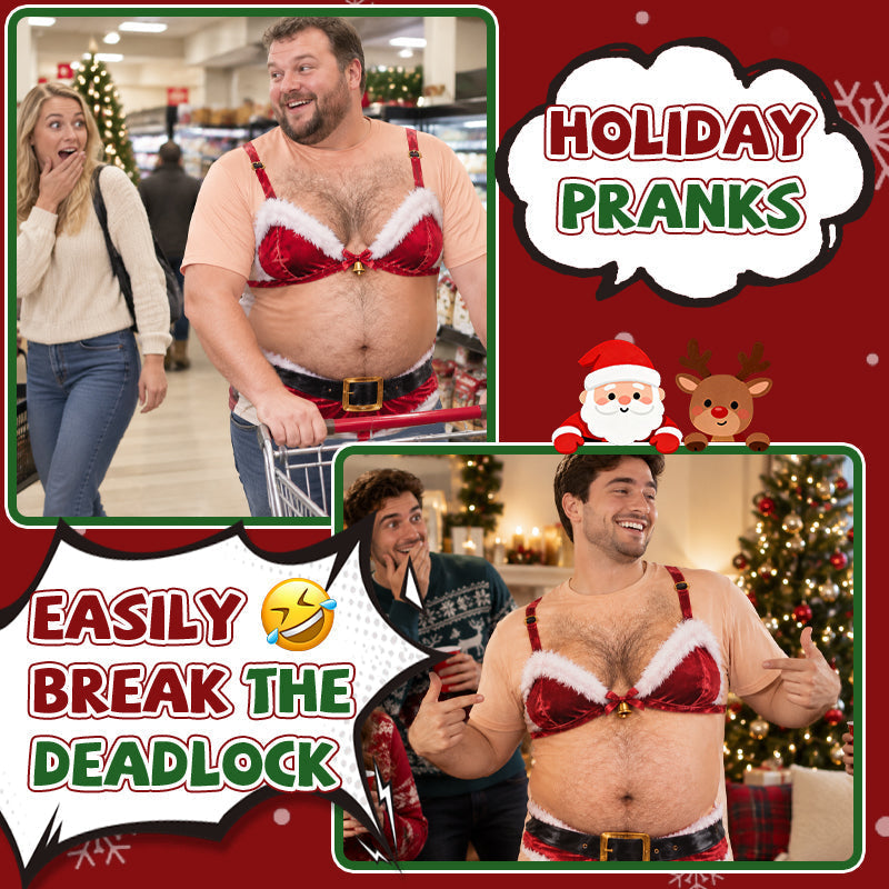 🎄Double-Take Christmas Costume — Cheeky Belly Illusion for Adults