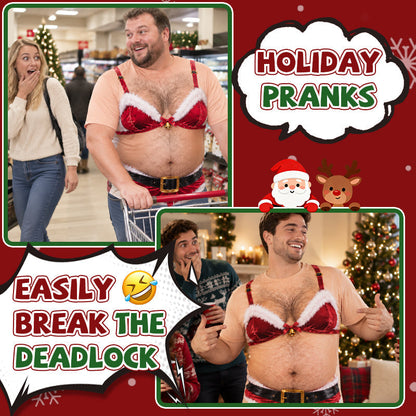 🎄Double-Take Christmas Costume — Cheeky Belly Illusion for Adults
