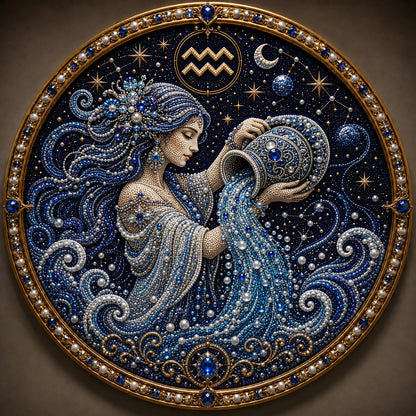 ♈✨Personalized 12 Zodiac Pearl Art Kit – Relax & Create! 🌌