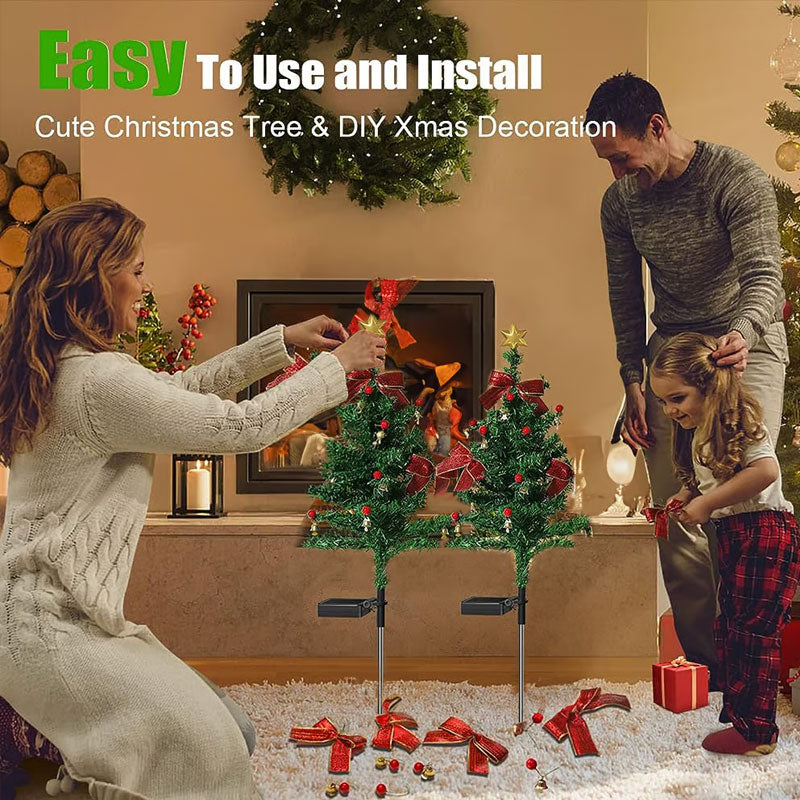 Solar Christmas Trees Lights Outdoor Decoration Waterproof