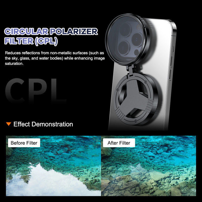 📱📸 Magnetic Polarizing Lens — The best assistant for photography enthusiasts