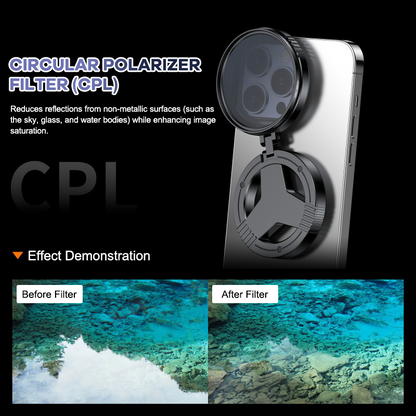 📱📸 Magnetic Polarizing Lens — The best assistant for photography enthusiasts