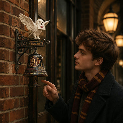 🦉🔔 Enchanted Owl Door Bell — Magical Platform 9¾ Welcome Chime
