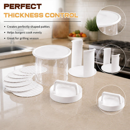 🍔 Burger Patty Maker Press: Non-Stick Mold for Perfect Homemade Patties & BBQs! 🥩