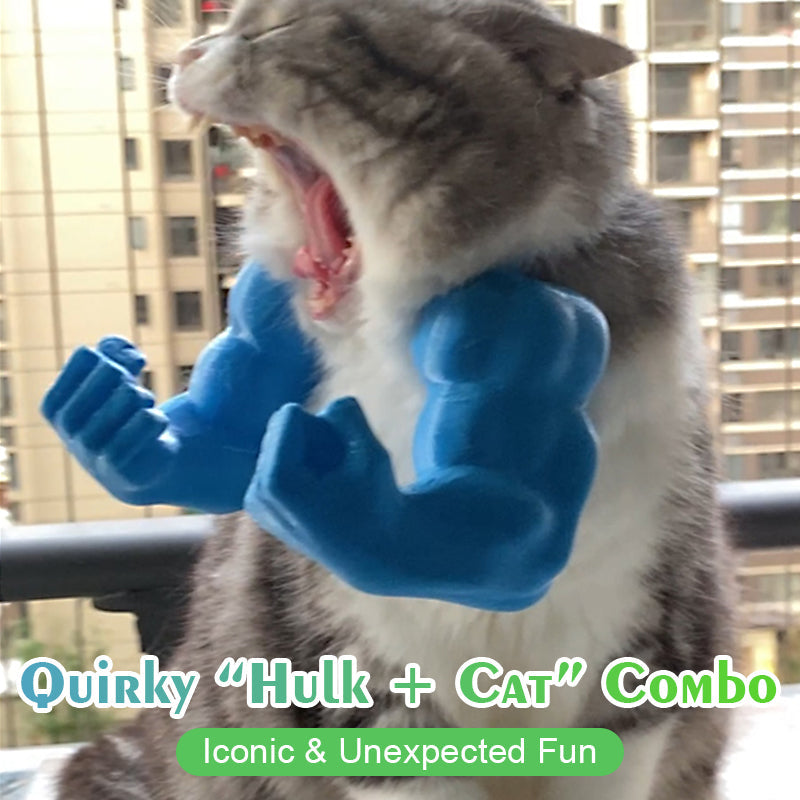 💪 3D Printed Hulk Arm Pet Prop: Funny Muscle Halter Neck Costume for Cats & Dogs! 🐱