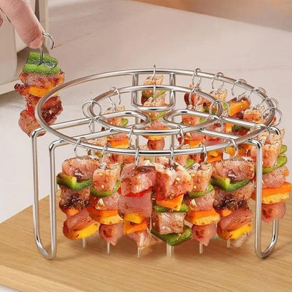 🔥 Crispy Restaurant-Style Kebabs At Home – Vertical Air Fryer Skewer Rack 🍢