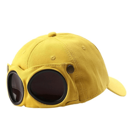 🤣 Aviator Style Baseball Cap — Unique Sunglasses Slots & Vintage Metal Details! 🧢✨