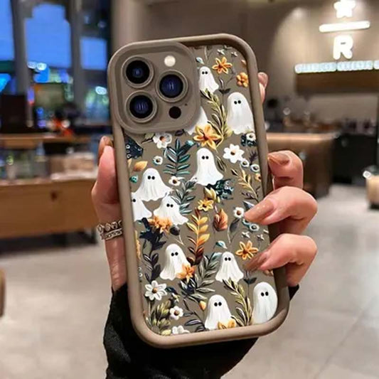 👻🌹Ghost Flower Phone Case For iPhone