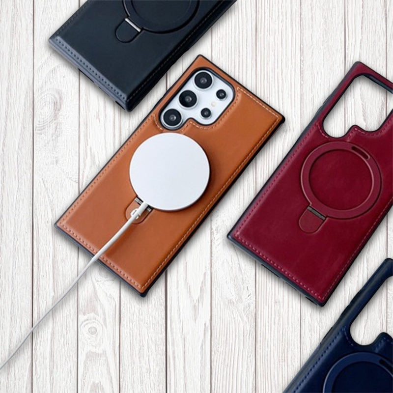 High-quality leather case with integrated stand