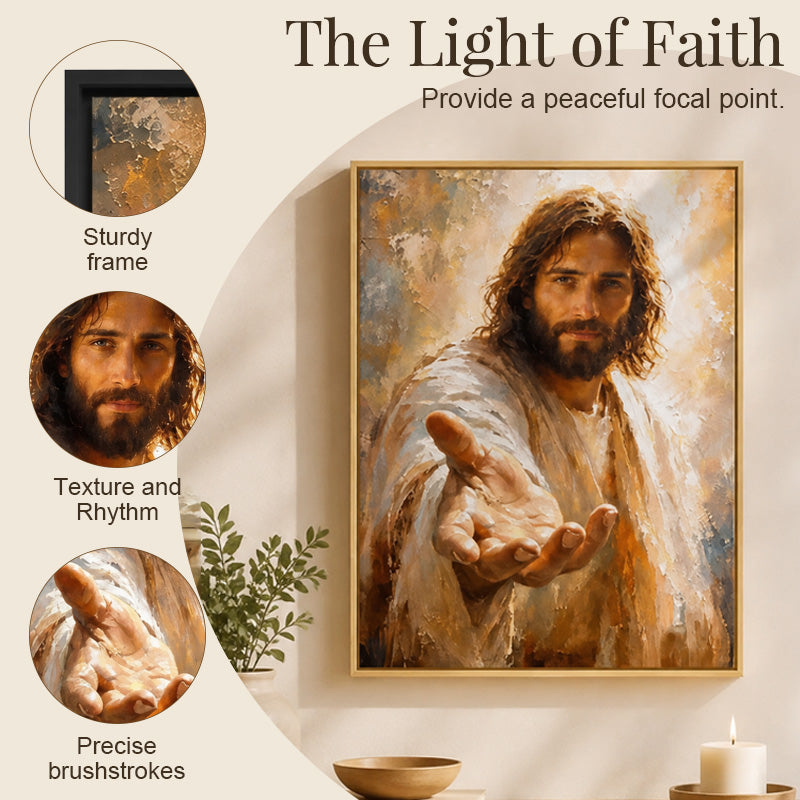 🙏🕯️ Walk With Me — Jesus Wall Art for the Faithful Heart
