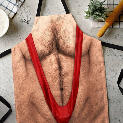 😂🔥 The Apron That Turns Heads — Funny Hairy Chest Apron