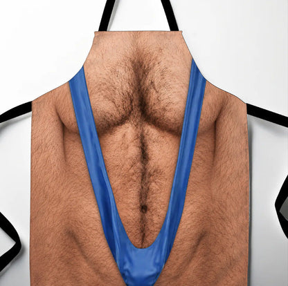 😂🔥 The Apron That Turns Heads — Funny Hairy Chest Apron
