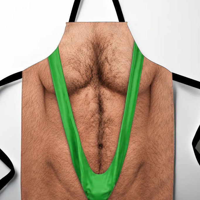 😂🔥 The Apron That Turns Heads — Funny Hairy Chest Apron