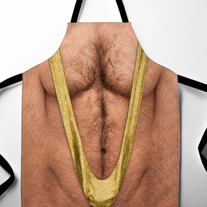 😂🔥 The Apron That Turns Heads — Funny Hairy Chest Apron