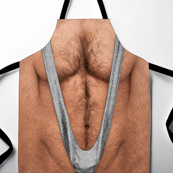 😂🔥 The Apron That Turns Heads — Funny Hairy Chest Apron