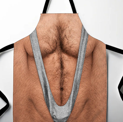 😂🔥 The Apron That Turns Heads — Funny Hairy Chest Apron