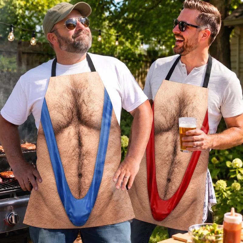 😂🔥 The Apron That Turns Heads — Funny Hairy Chest Apron