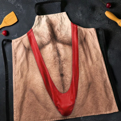 😂🔥 The Apron That Turns Heads — Funny Hairy Chest Apron