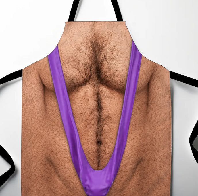 😂🔥 The Apron That Turns Heads — Funny Hairy Chest Apron
