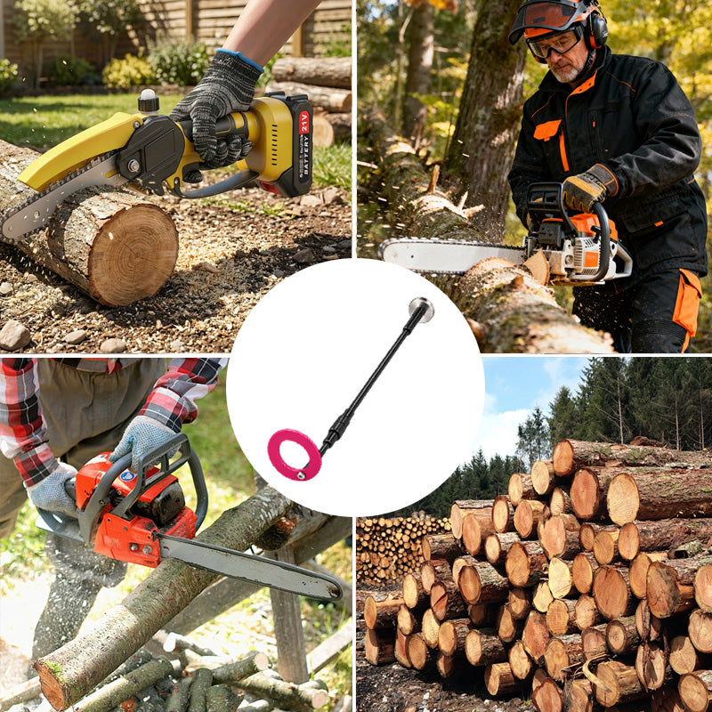 🔧📏 Adjustable Firewood Marking Tool — Magnetic Chainsaw Guide for Consistent Log Lengths