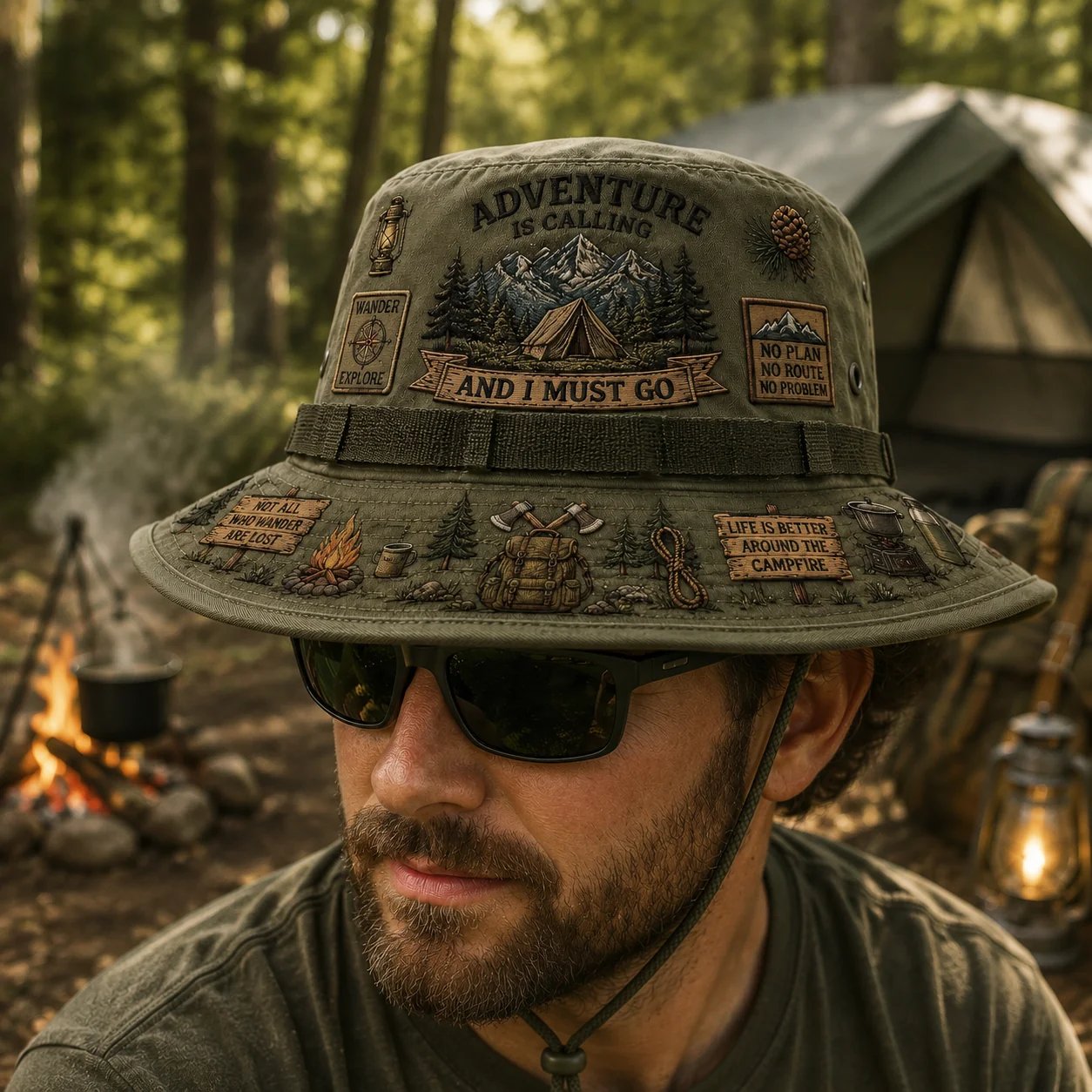 Last Day Promo: 49% OFF🌲 Adventure Is Calling Boonie Hat: Outdoor Hiking & Camping Sun Hat! 🏕️