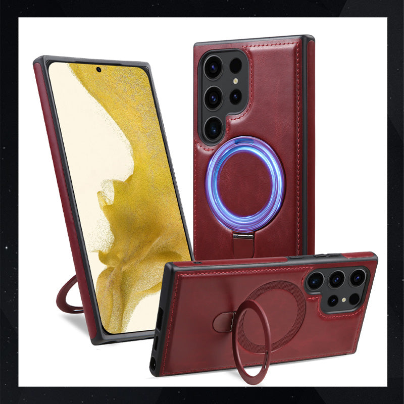 High-quality leather case with integrated stand