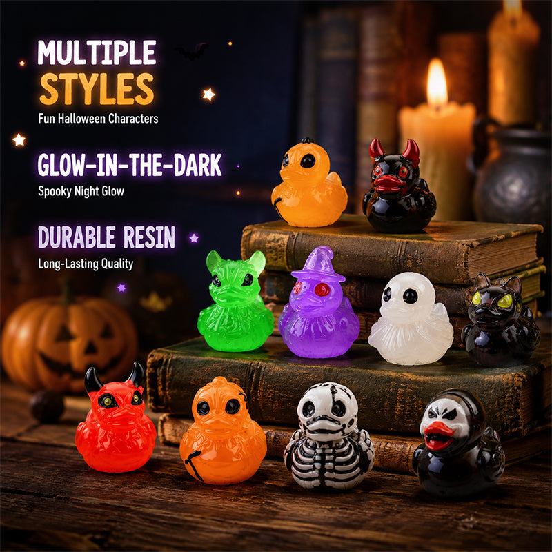 🎃🐤 Halloween Resin Mini Duckies — 12 Spooky Designs