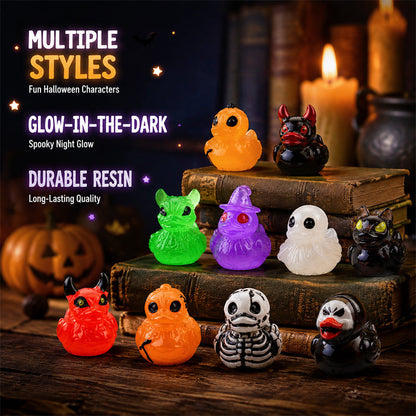 🎃🐤 Halloween Resin Mini Duckies — 12 Spooky Designs