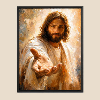 🙏🕯️ Walk With Me — Jesus Wall Art for the Faithful Heart