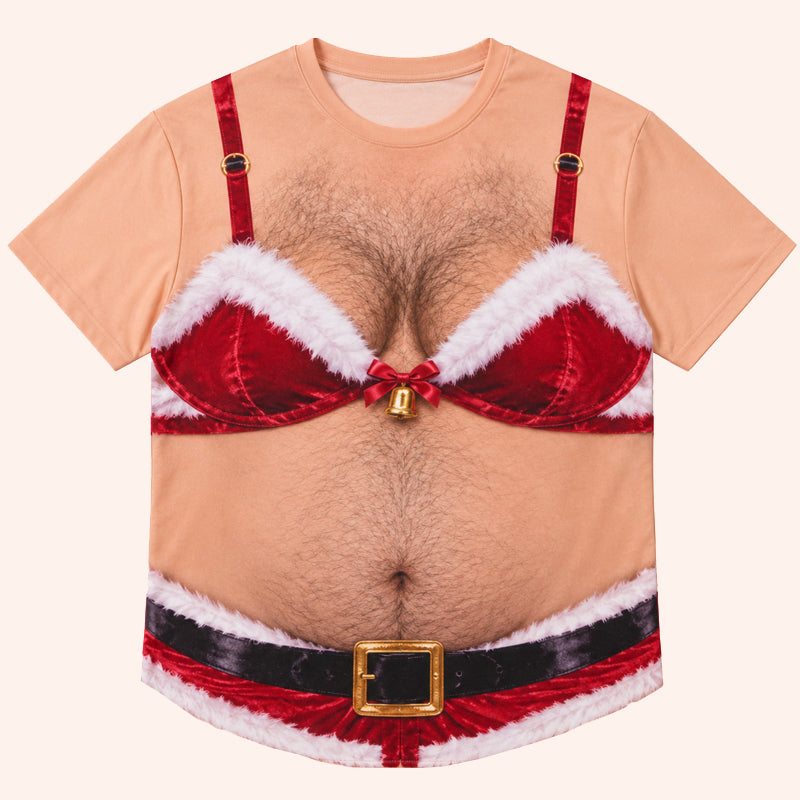 🎄Double-Take Christmas Costume — Cheeky Belly Illusion for Adults