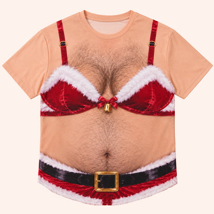 🎄Double-Take Christmas Costume — Cheeky Belly Illusion for Adults