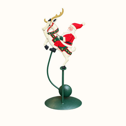 🎅✨ Wobbly Santa Christmas Figurine — Playful Holiday Motion Decor for Mantels, Shelves & Tables