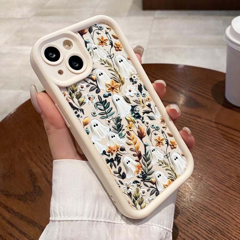 👻🌹Ghost Flower Phone Case For iPhone