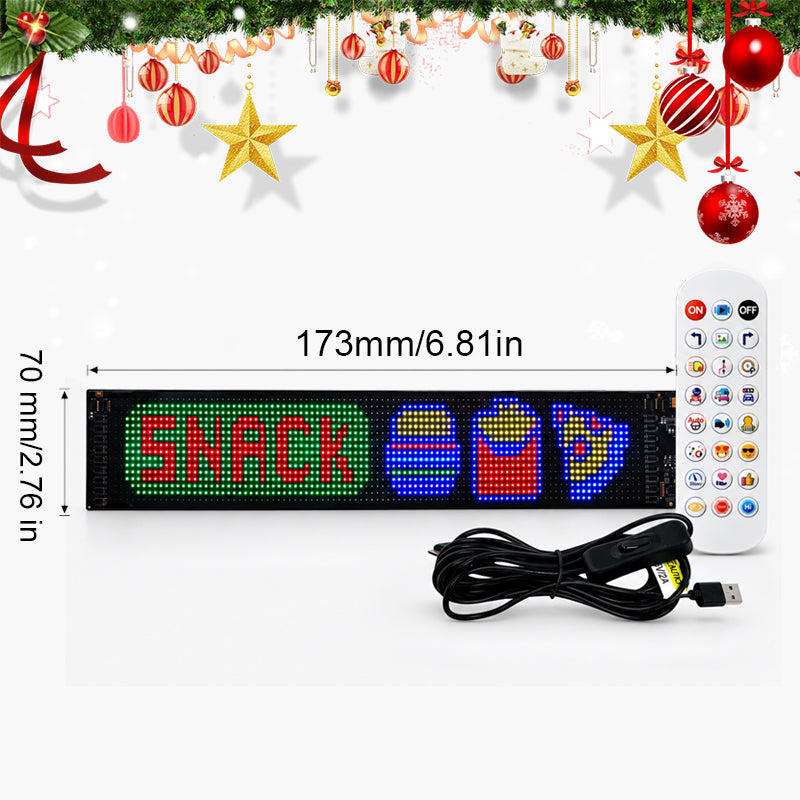 🎅🚗 Animated LED Car Display — App‑Controlled Festive Window Screen, USB‑C Powered