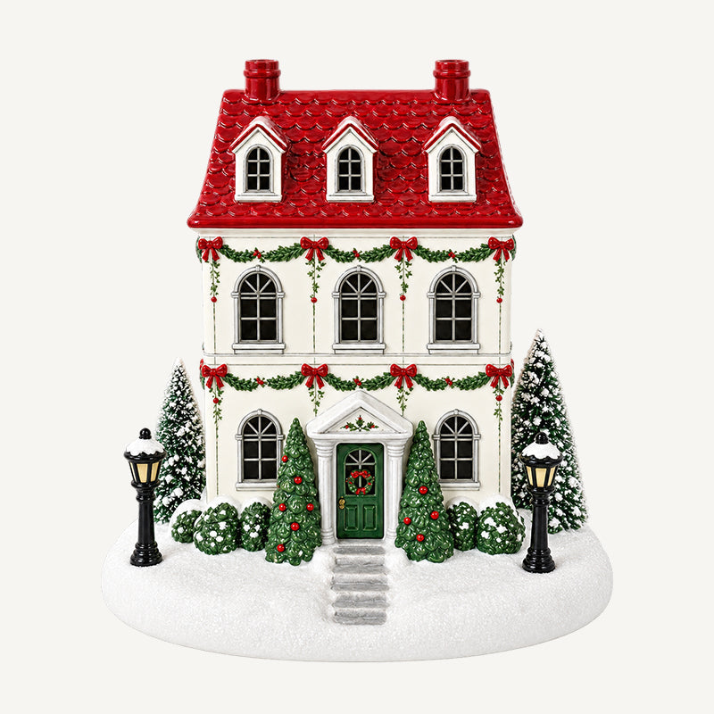 🎄✨ Mistletoe Lane Christmas House Diffuser — Festive Holiday Village Diffuser with Glowing Windows & Charming Chimney Mist