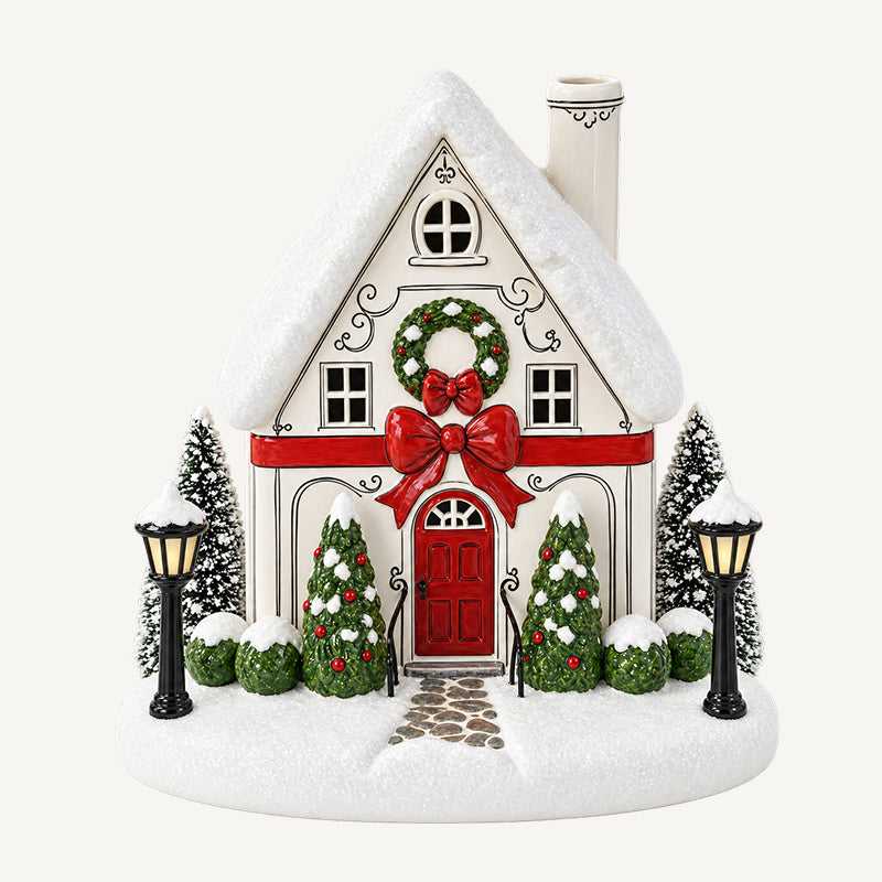 🎄✨ Mistletoe Lane Christmas House Diffuser — Festive Holiday Village Diffuser with Glowing Windows & Charming Chimney Mist