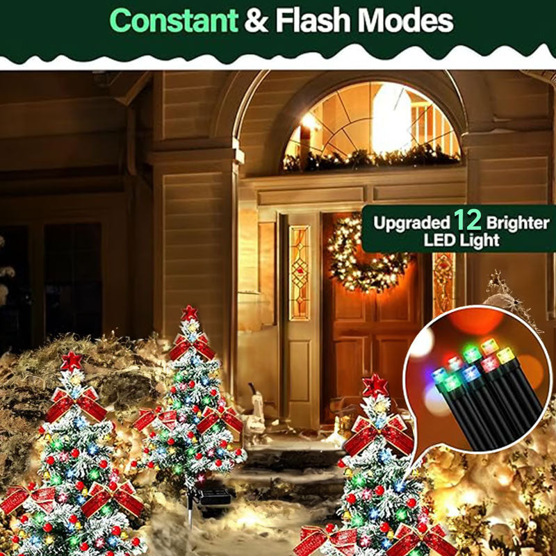Solar Christmas Trees Lights Outdoor Decoration Waterproof