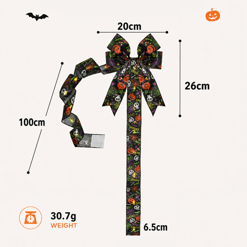 🎃 Halloween Cabinet Bow & Ribbon Wreath: Spooky Cute Kitchen Decor! 👻