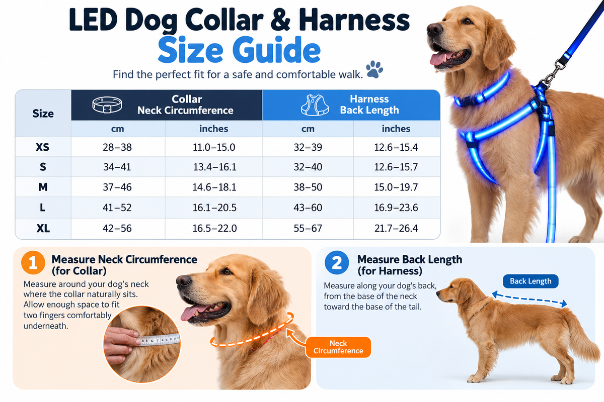 🐾🐕LED Dog Harness & Leash Set — Bright Night Walks, Easier to Spot After Dark